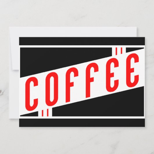 Retro-Kaffee Einladung (Vorderseite)