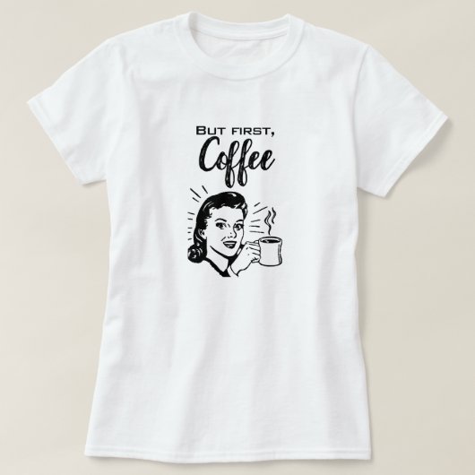 Retro-Kaffee erster T - Shirt (Design vorne)