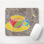 Retro KAFFEE-Formen Mousepad (Mit Mouse)