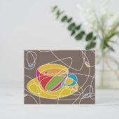 Retro-KAFFEE-Formen Postkarte (Stehend Vorderseite)