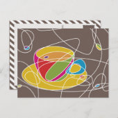Retro-KAFFEE-Formen Postkarte (Vorne/Hinten)