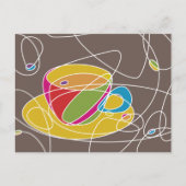 Retro-KAFFEE-Formen Postkarte (Vorderseite)