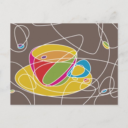 Retro-KAFFEE-Formen Postkarte (Vorderseite)