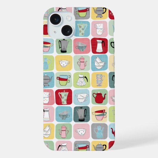 Retro-Kaffee iPhone Hülle (Rückseite)