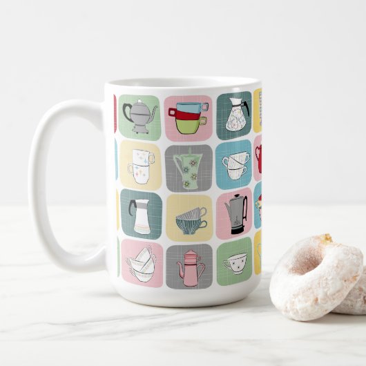 Retro-Kaffee Kaffeetasse (Mit Donut)