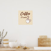 Retro-Kaffee-Kunstposter-Druck Poster (Küche)