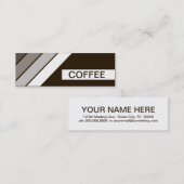 Retro KAFFEE Mini Visitenkarte (Vorne/Hinten)