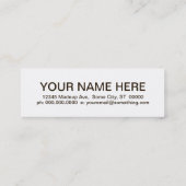 Retro KAFFEE Mini Visitenkarte (Rückseite)