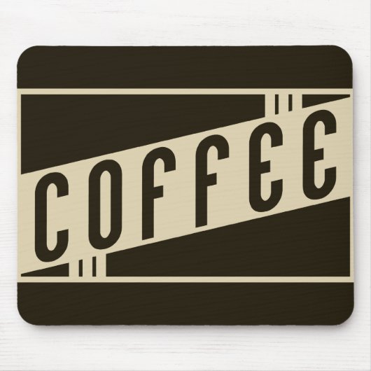 Retro-Kaffee Mousepad (Vorne)