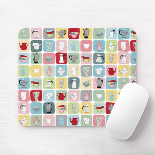 Retro-Kaffee Mousepad (Mit Mouse)