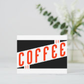 Retro-Kaffee Postkarte (Stehend Vorderseite)
