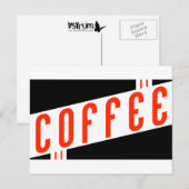 Retro-Kaffee Postkarte (Vorne/Hinten)