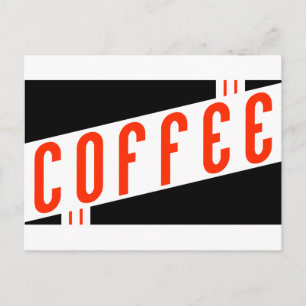 Retro-Kaffee Postkarte