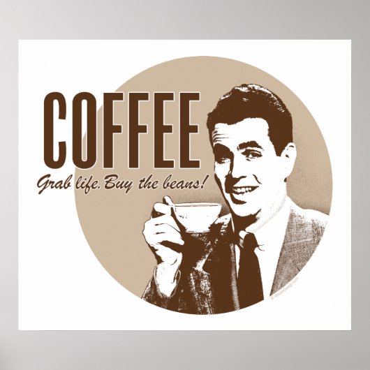 Retro-Kaffee (Stil 1) Poster (Vorne)