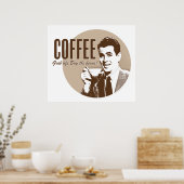 Retro-Kaffee (Stil 1) Poster (Küche)