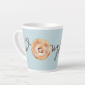 Retro-Kaffee und Cinnamon-Doughnut-Tasse Milchtasse (Linke Ecke)