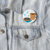 Retro Kaffee und Krapfen Button (Beispiel)