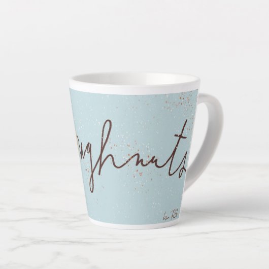 Retro-Kaffee und Orange-Glazed-Doughnut-Tasse Milchtasse (Rechte Ecke)