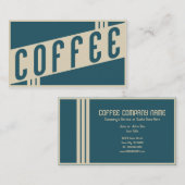 Retro Kaffee Visitenkarte (Vorne/Hinten)