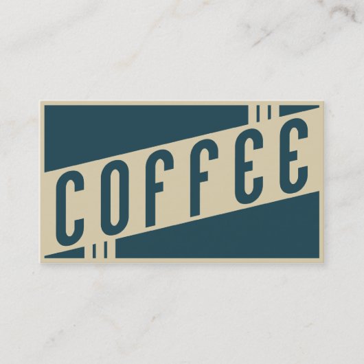 Retro Kaffee Visitenkarte (Vorderseite)