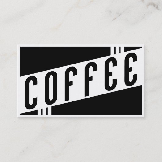 Retro-Kaffee Visitenkarte (Vorderseite)