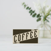 Retro Kaffee Visitenkarte (Stehend Vorderseite)