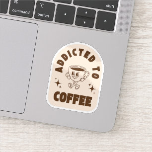 Retro - Kaffeeabhängig Aufkleber