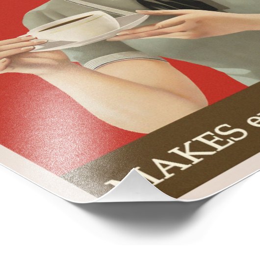 Retro-Kaffeedesign Fotodruck (Ecke)