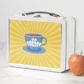 Retro-Kaffeedesign Metall Brotdose (Beispiel)