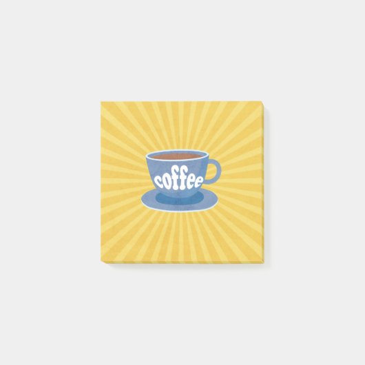 Retro-Kaffeedesign Post-it Klebezettel (Vorderseite)