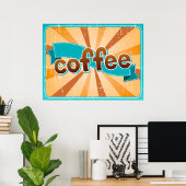 Retro-Kaffeedesign Poster