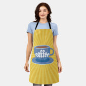 Retro-Kaffeedesign Schürze (Getragen)
