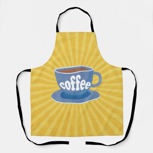 Retro-Kaffeedesign Schürze (Vorderseite)
