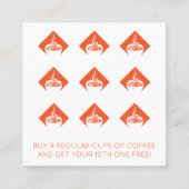 Retro Kaffeediamant-Loyalitätsdurchschlag Treuekarte (Vorderseite)