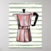 Retro-Kaffeekanne Poster (Vorne)