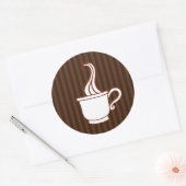 Retro-Kaffeekleber Runder Aufkleber (Umschlag)