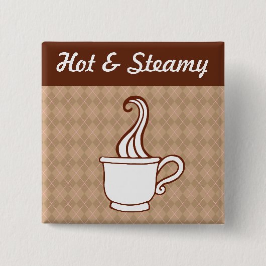 Retro-Kaffeeknopf Button (Vorderseite)