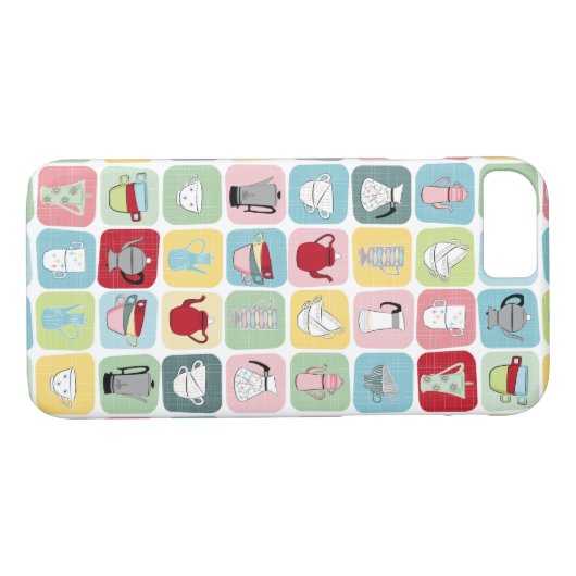 Retro-Kaffeeköpfe und -ups Case-Mate iPhone Hülle (Rückseite (Horizontal))