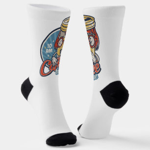 Retro-Kaffeeliebhaber Kaffeezeit Koffein im Vintag Socken