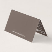 retro Kaffeelinien falteten Visitenkarten (Rückseite)