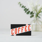 Retro Kaffeeloyalitätsprogramm Treuekarte (Stehend Vorderseite)