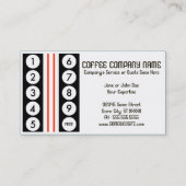 Retro Kaffeeloyalitätsprogramm Treuekarte (Rückseite)