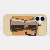 Retro-Kaffeemaschine iPhone 16 Hülle (Rückseite (Horizontal))
