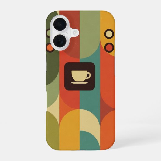 Retro-Kaffeemaschinen-Panel iPhone 16 Hülle (Rückseite)