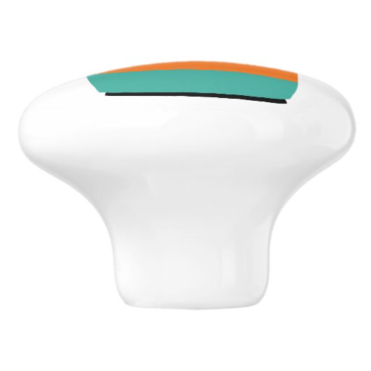 Retro-Kaffeepause Keramikknauf (Seitenansicht)