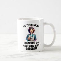 Retro-Kaffeetasse für Damen – Vintage-Hausfrau aus