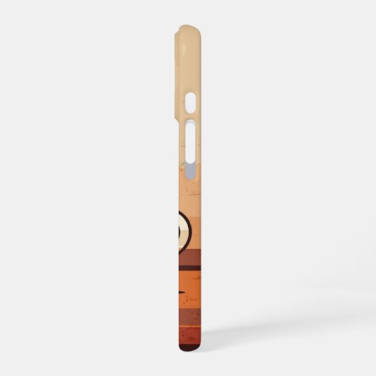 Retro-Kaffeetasse iPhone 16 Hülle (Linke Seite)