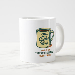 Retro-Kaffeetasse mit humorvollem Design Jumbo-Tasse