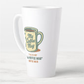 Retro-Kaffeetasse mit humorvollem Design Milchtasse (Linke Ecke)