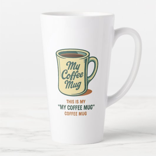 Retro-Kaffeetasse mit humorvollem Design Milchtasse (Rechts)